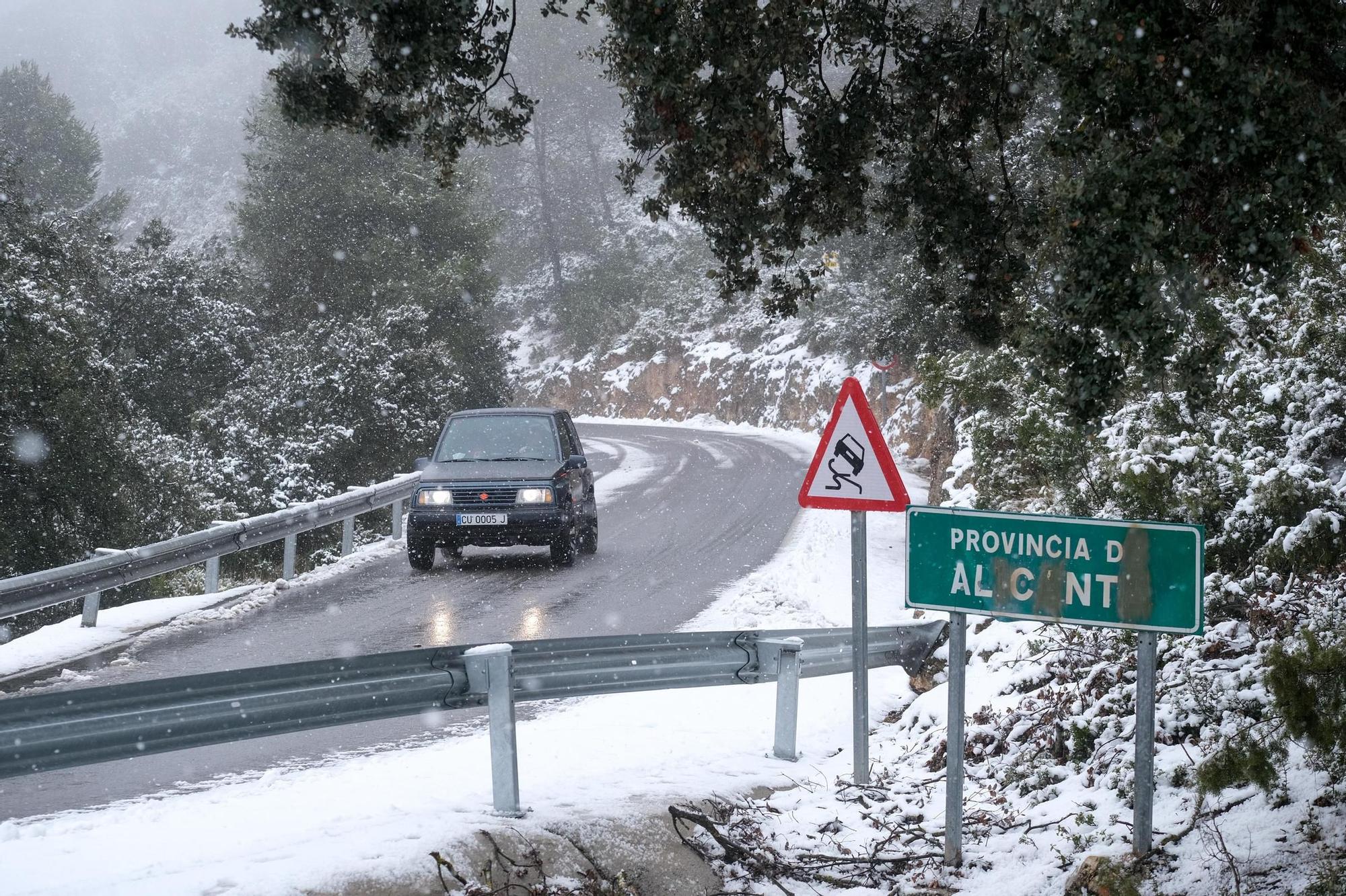 Nevada en el Alto Vinalopó