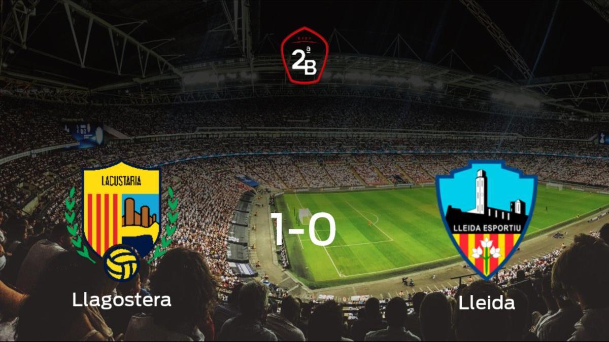 El Llagostera vence 1-0 al Lleida Esportiu en el Camp d'Esports Municipal de Llagostera