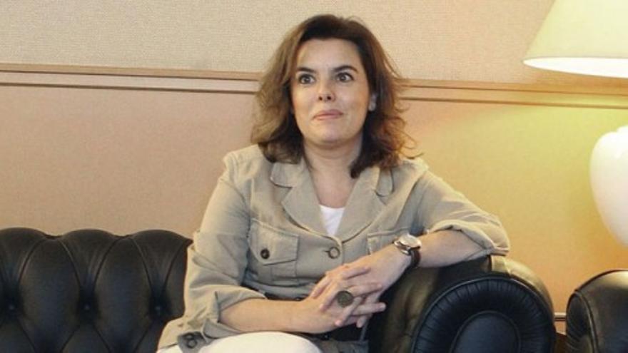 Pitada a la vicepresidenta Soraya Sáenz de Santamaría
