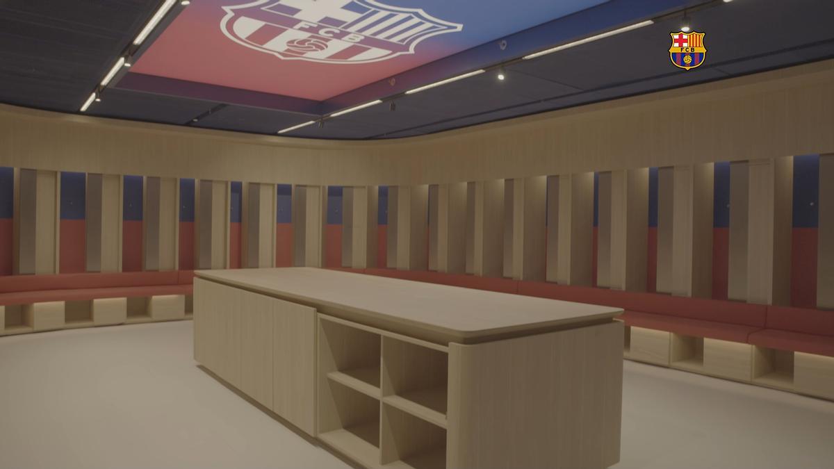 Así es por dentro el nuevo vestuario del Barça en el Spotify Camp Nou