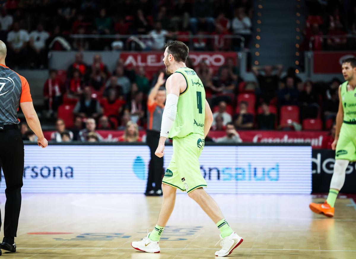 Gesto de rabia en el partido contra el Casademont.