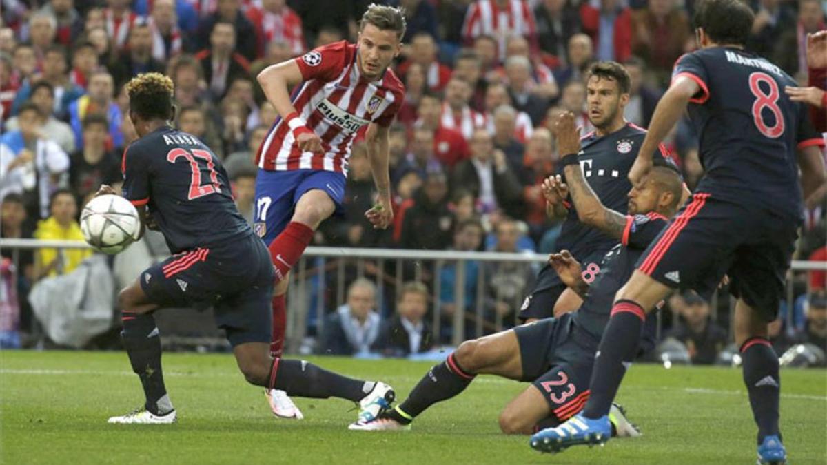Saúl Ñíguez marcó con este chut su golazo al Bayern