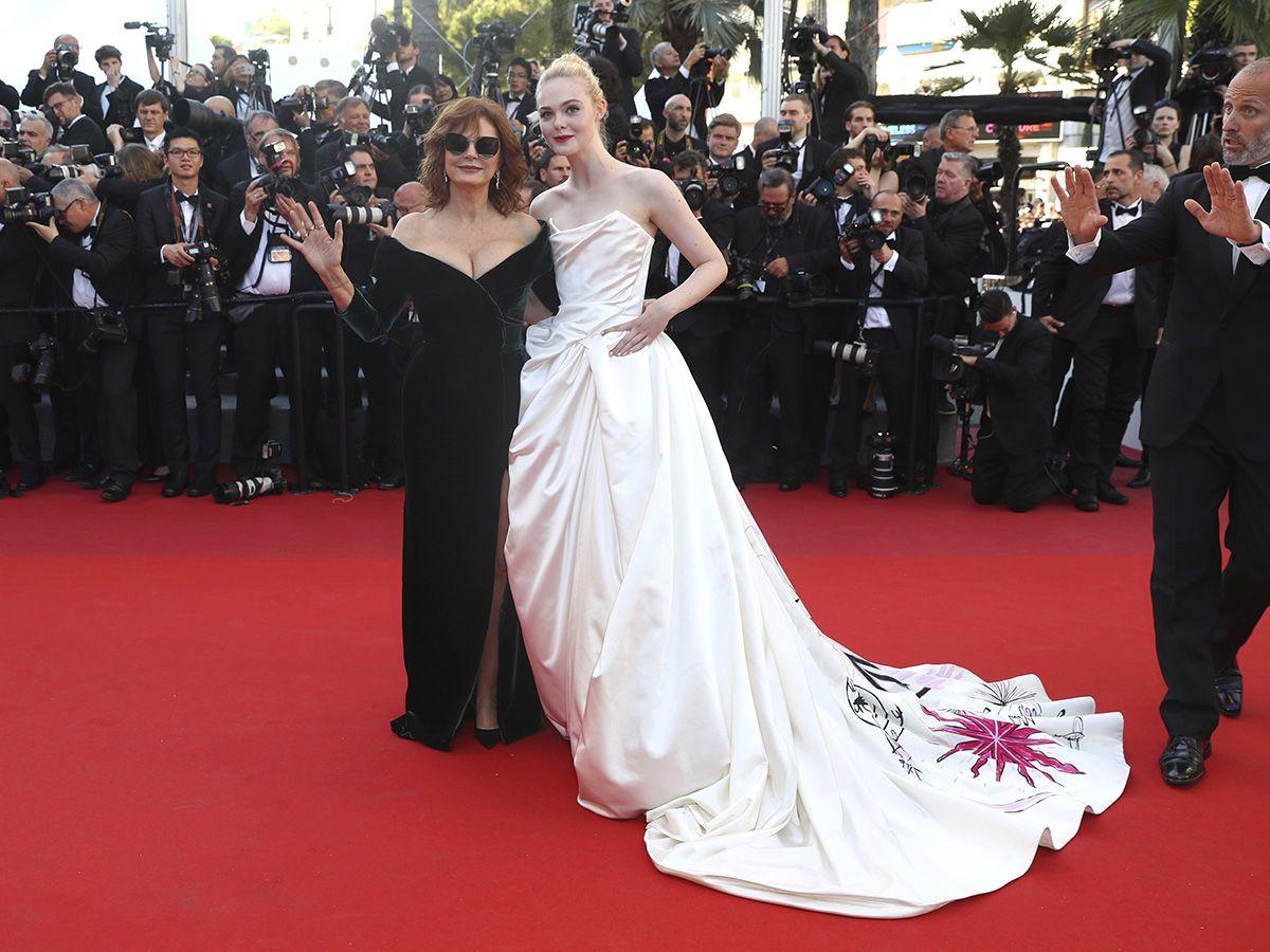 Susan Sarandon y Elle Fanning en el festival de Cannes