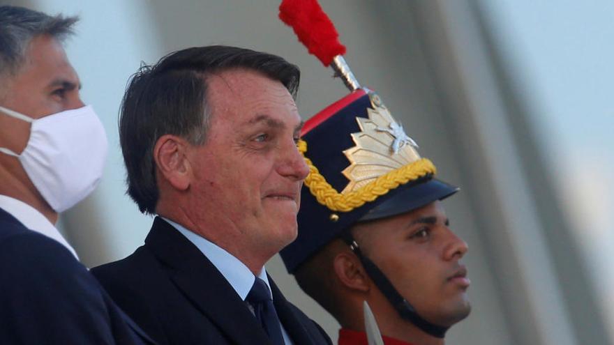 Jair Bolsonaro, en su última aparición pública este viernes