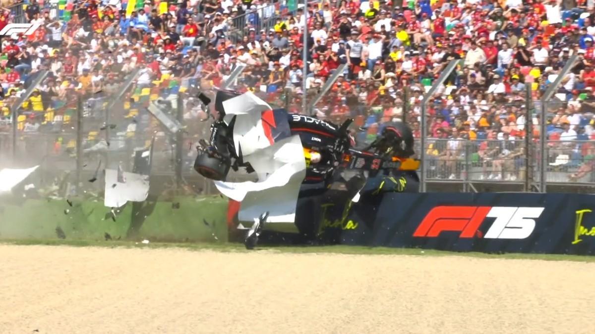 El brutal accidente de Tsunoda en Imola