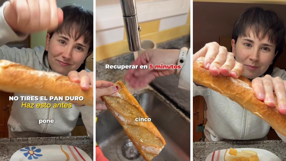 El truco efectivo y rápido para no tener que tirar el pan duro.