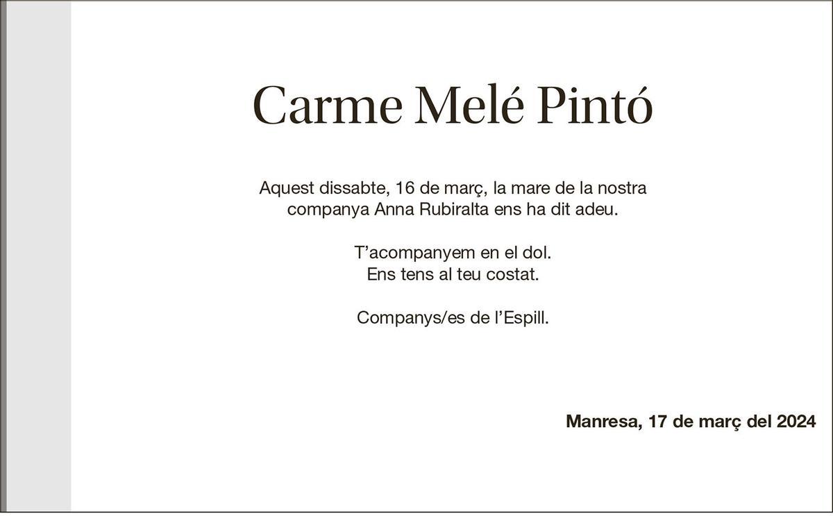 Carme Melé Pintó