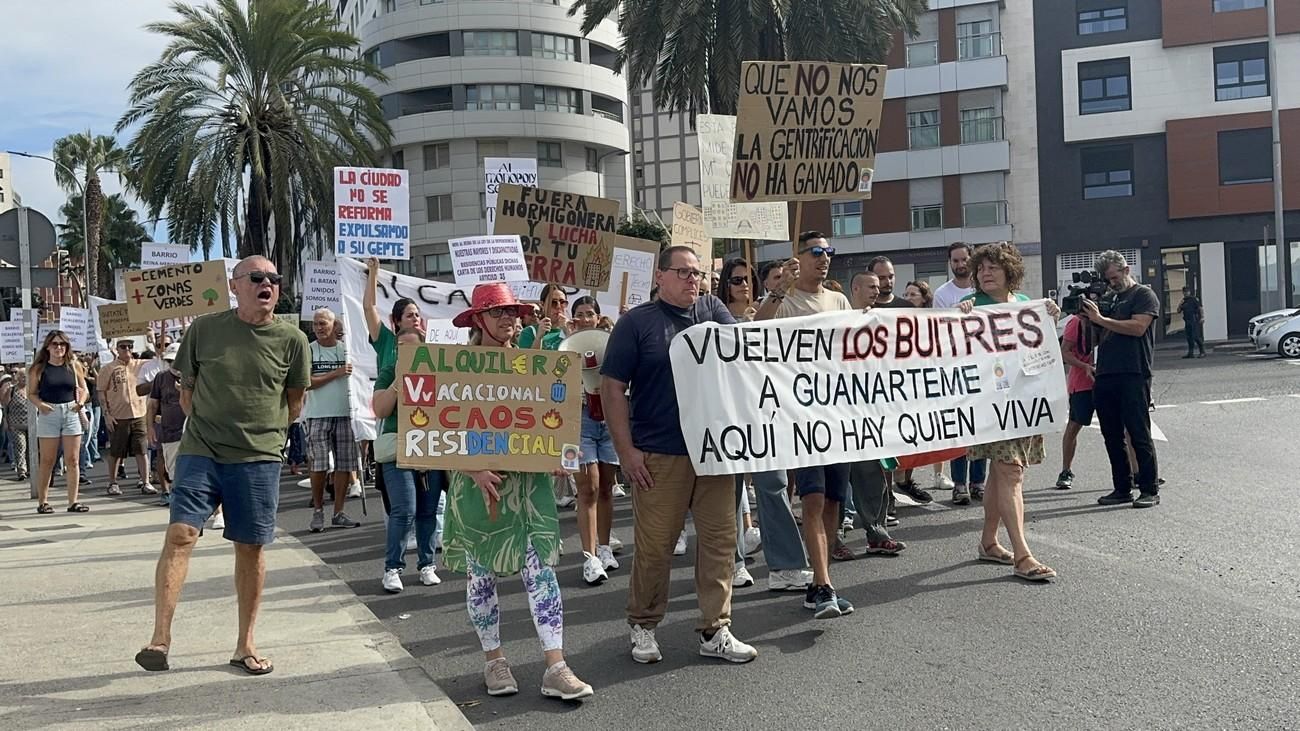 Manifestación en Guanarteme contra la gentrificación y la especulación inmobiliaria
