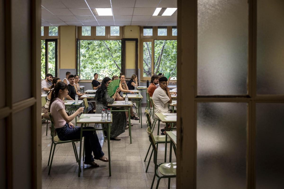 Oposiciones a profesor de la ESO y FP en Zaragoza, en una imagen de archivo.