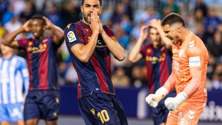 Iborra, durante el partido en Málaga.  | LEVANTE UD