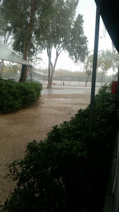 Fuerte tormenta con granizo en la Ribera