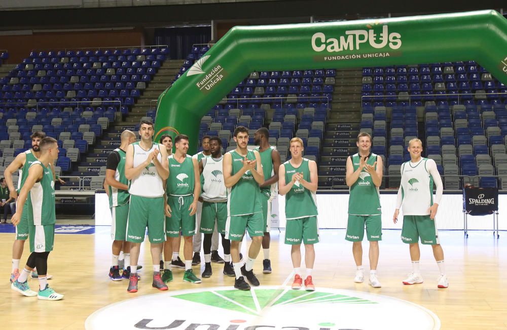 El Unicaja abre el entrenamiento a su afición