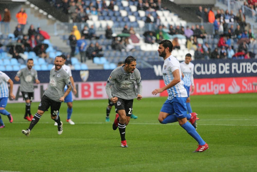 El Dépor cae en Málaga en el descuento