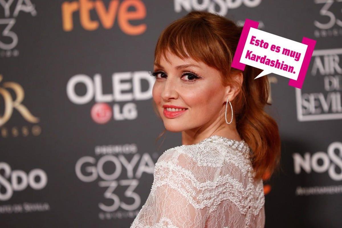 Cristina Castaño con pestañazas en los Goya 2019