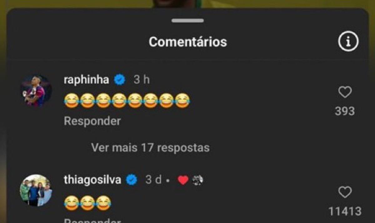 Las respuestas de Raphinha y Thiago Silva al vídeo