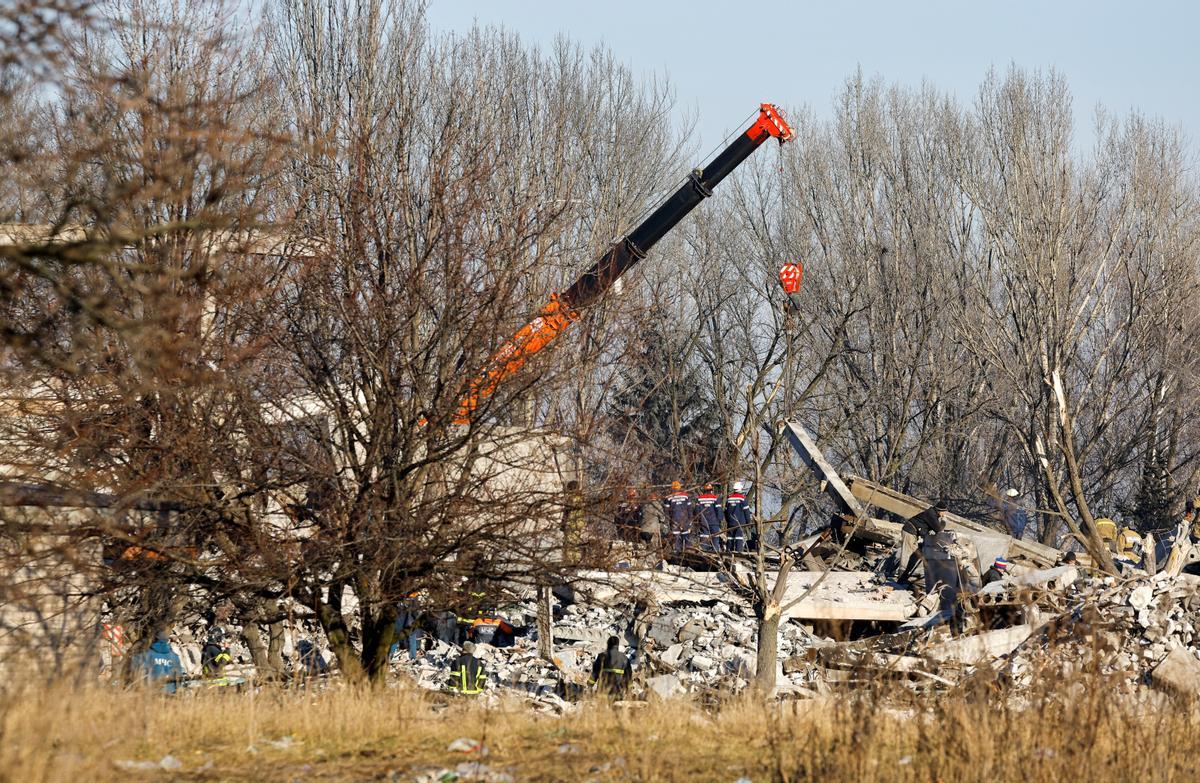 Lugar donde al menos 63 militares rusos han muerto en un ataque de las tropas ucranianas en la ciudad industrial de Makiivka, situada en la provincia oriental de Donetsk