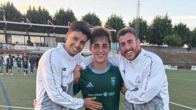 Rulo y Ander, con Manu. |