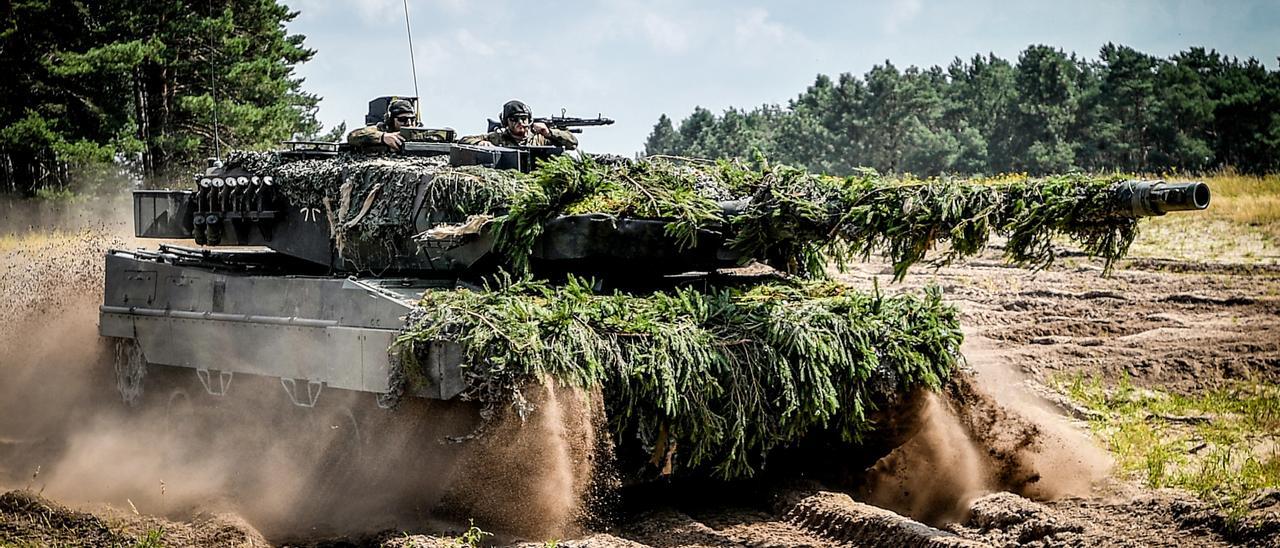 Imagen de un tanque Leopard.