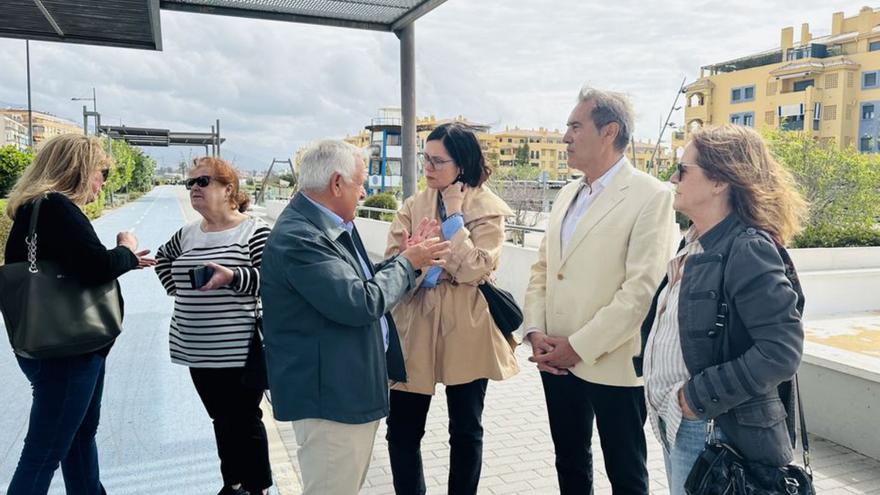 Integrantes del PSOE, en el bulevar de San Pedro.