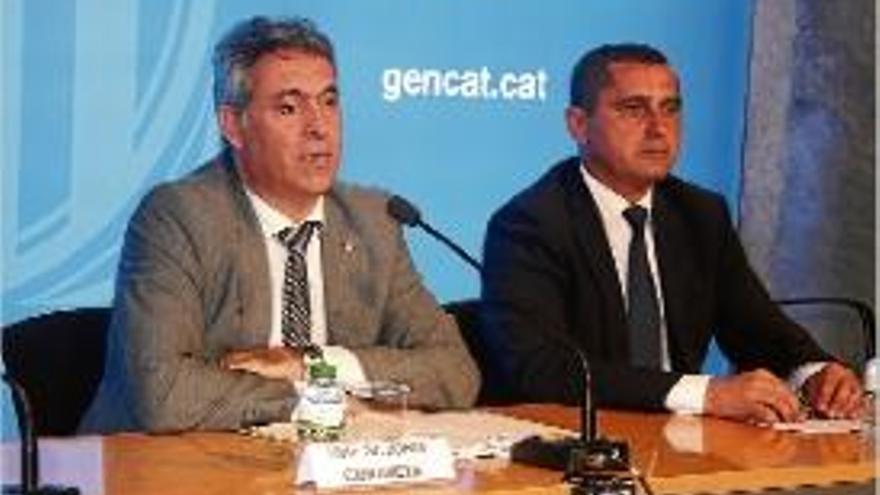 El conseller, Jordi Ciuraneta, i el delegat a Girona, Vicenç Estanyol.