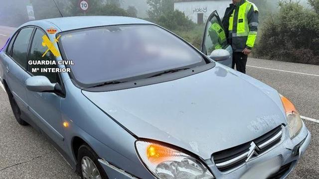 Vehículo que conducía el hombre identificado