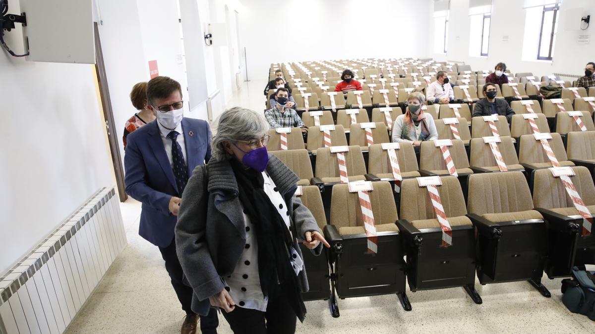 Ana González, antes del acto.