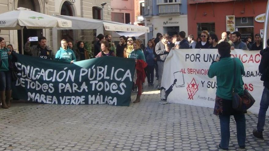 Protesta en la plaza del Siglo.