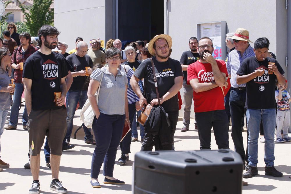 Acte de la CUP a Bordils en contra de la línia de la MAT