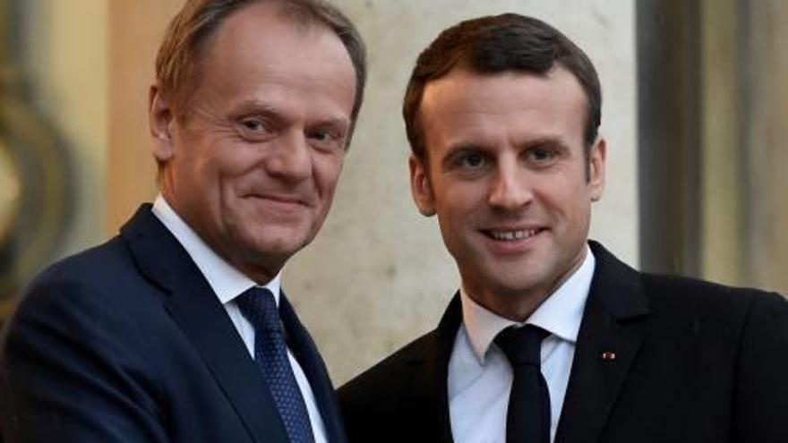 Macron es va reunir amb Donald Tusk.