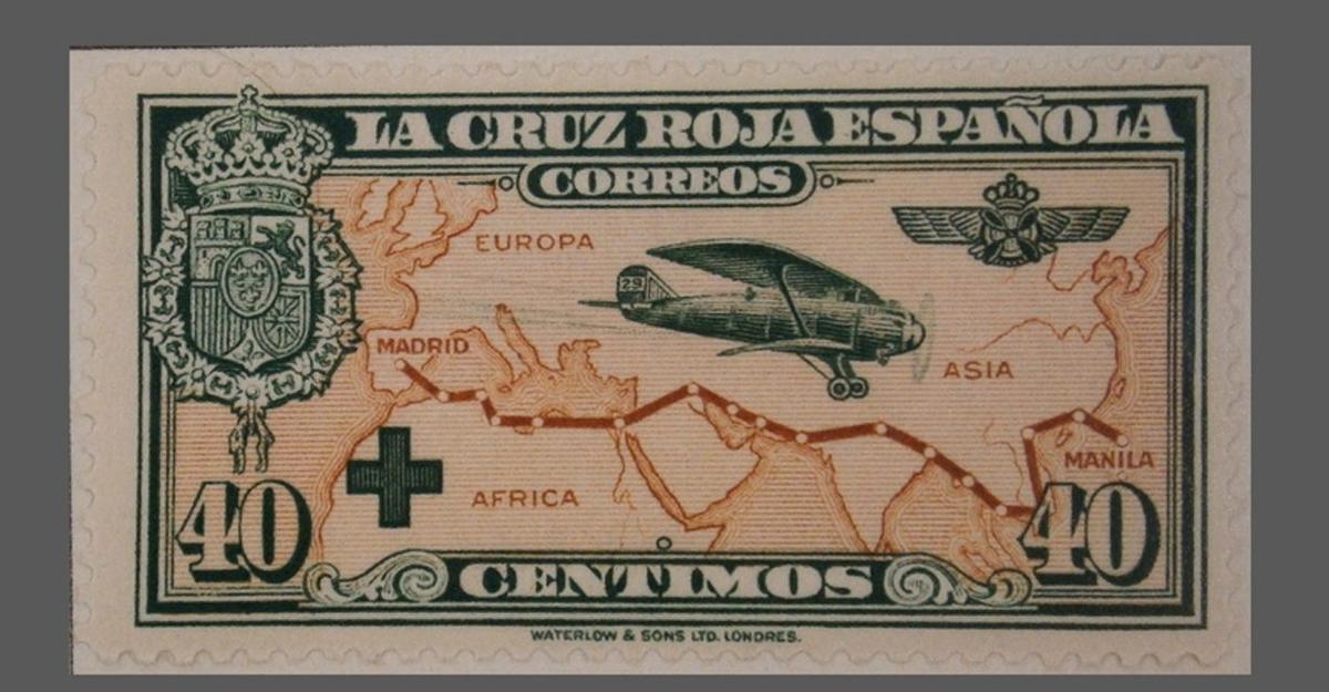 Sello de correo aéreo conmemorativo.