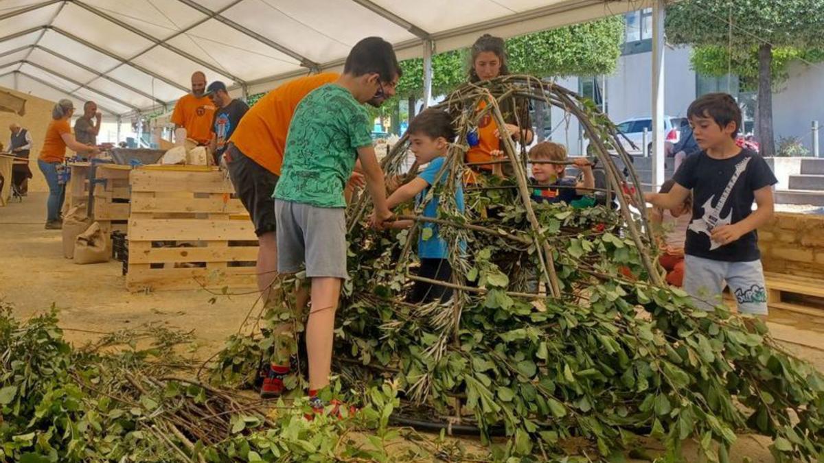 Construcció d’un niu gegant amb fibres vegetals | ANNA COSTA