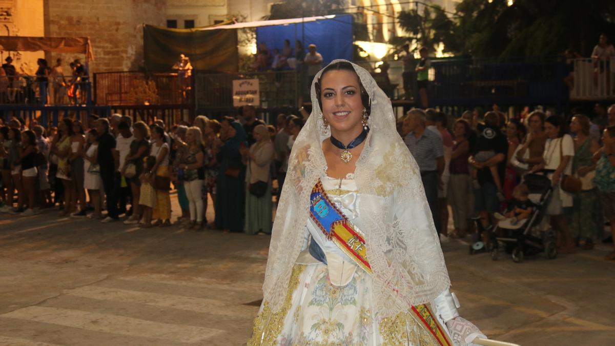 La reina fallera de la capital de la Plana Baixa, Sandra Candau, en el acto. 