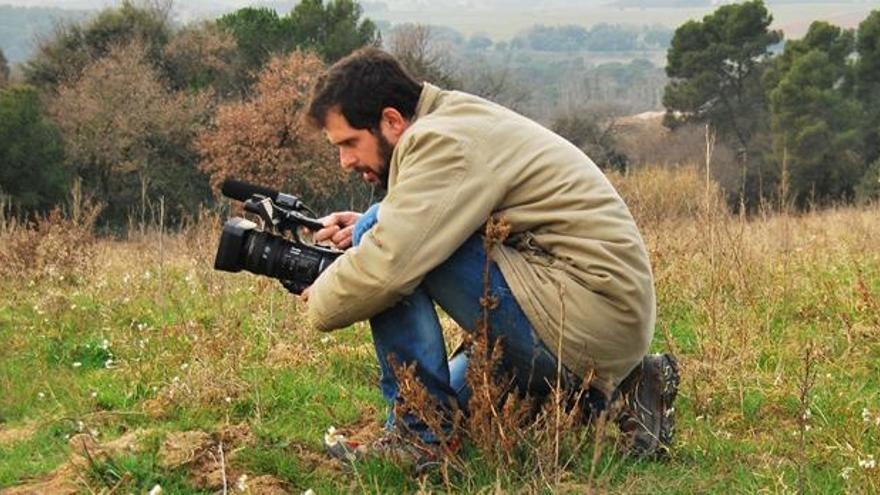 Jorge Peña, en pleno rodaje.