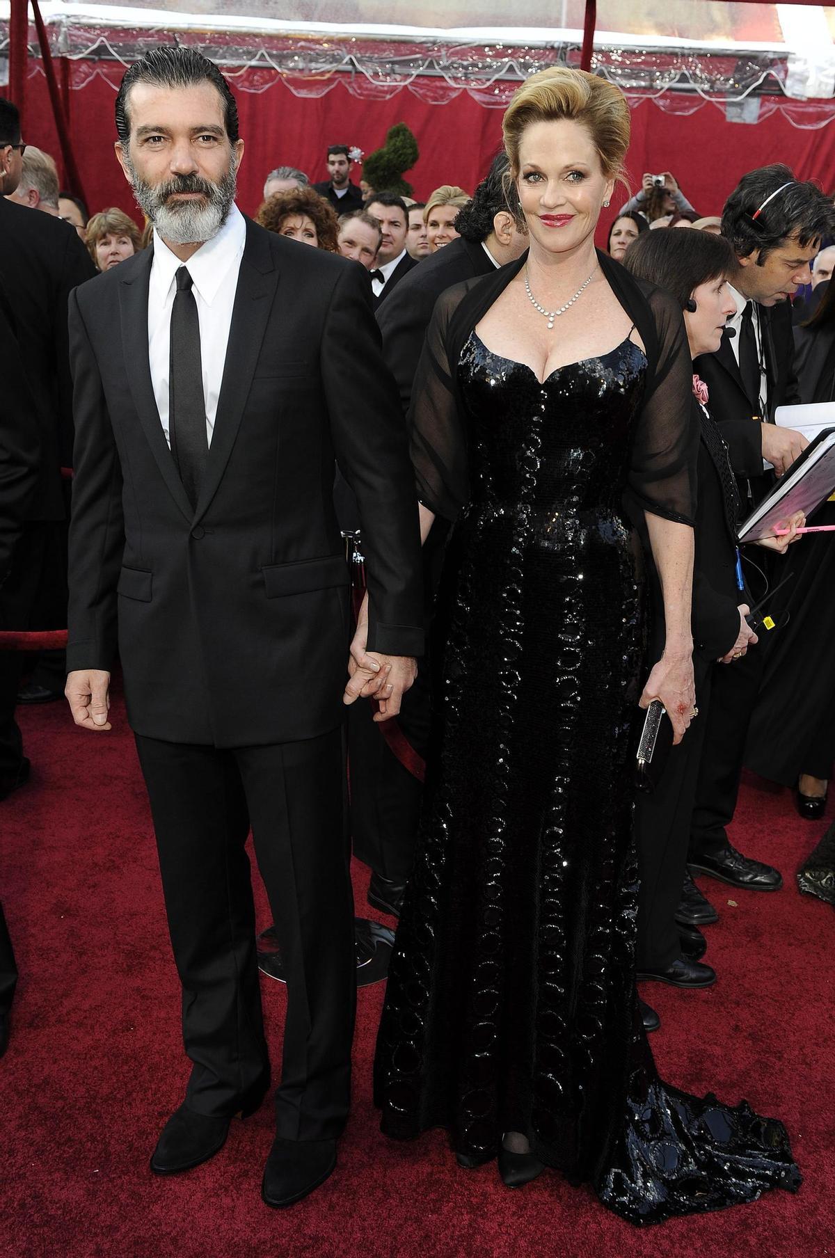 Antonio Banderas y Melanie Griffith, en los Oscar celebrados en 2010.
