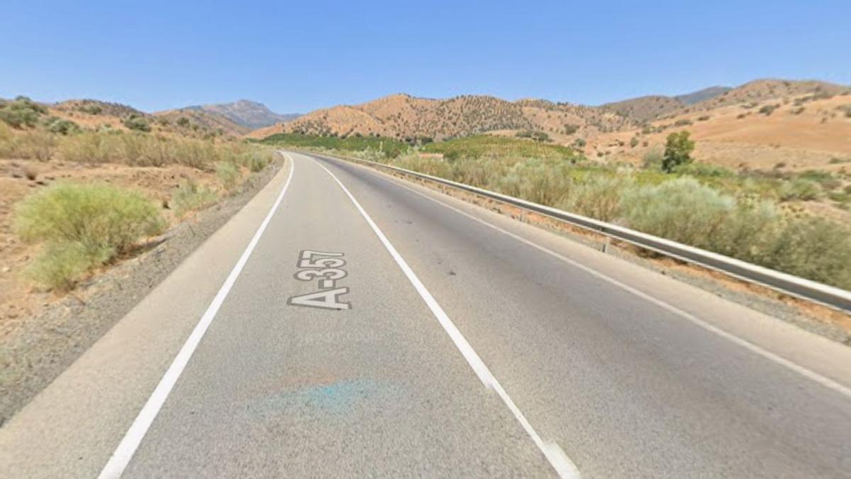 Tramo de la carretera A-357, entre Zalea y Carratraca, donde se ha registrado el accidente mortal.