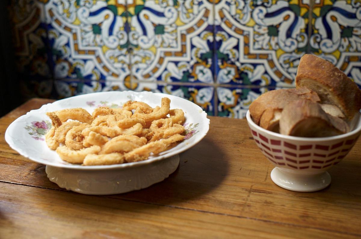 Rabas de calamar peludín de Santander.