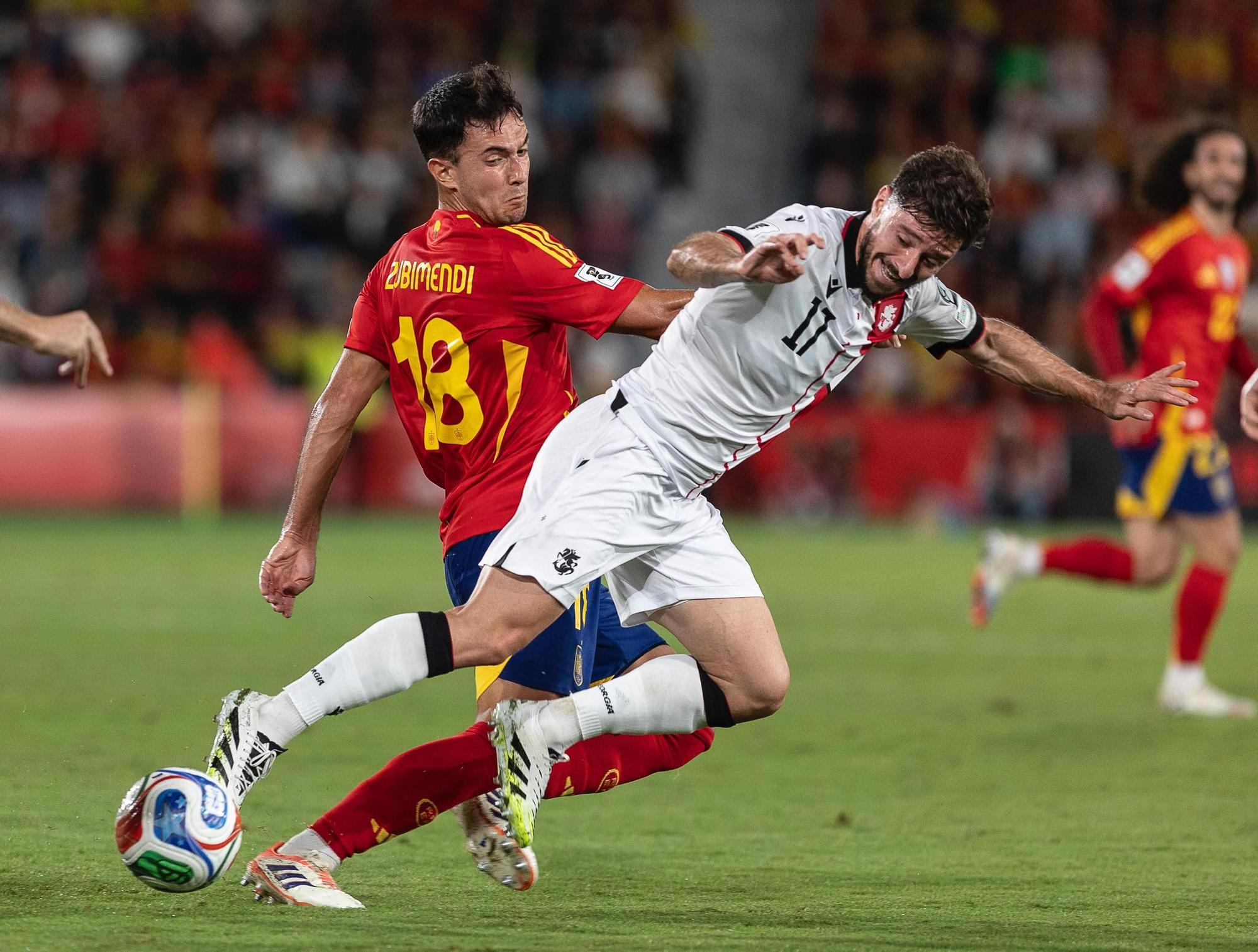 España - Georgia, en imágenes