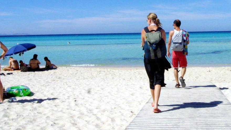 An einem Strand auf Mallorca.