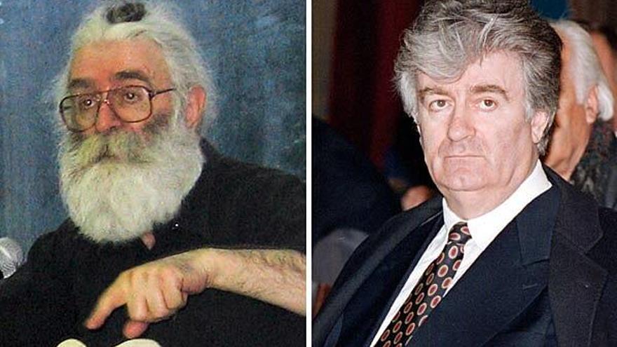 Aspecto deKaradzic antes y después de su detención.