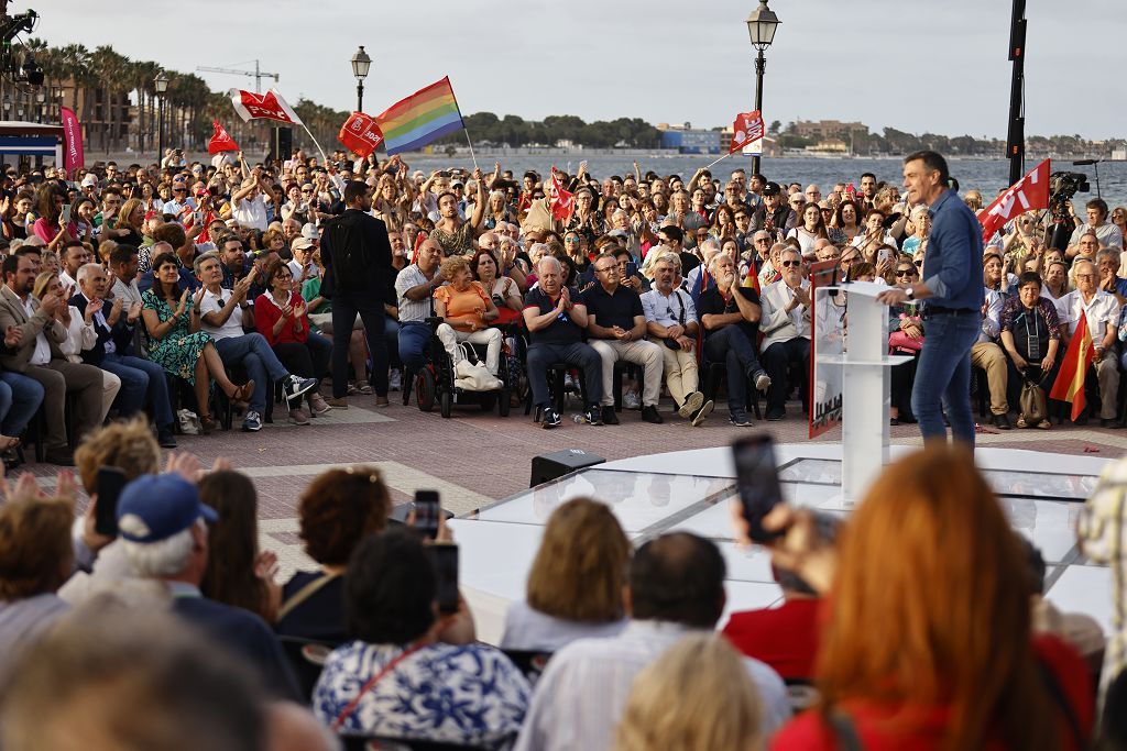 Visita de Pedro Sánchez en Los Alcázares