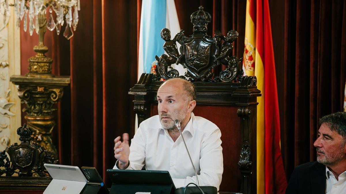 Gonzalo Pérez Jácome ayer, en el pleno de cuestión de confianza