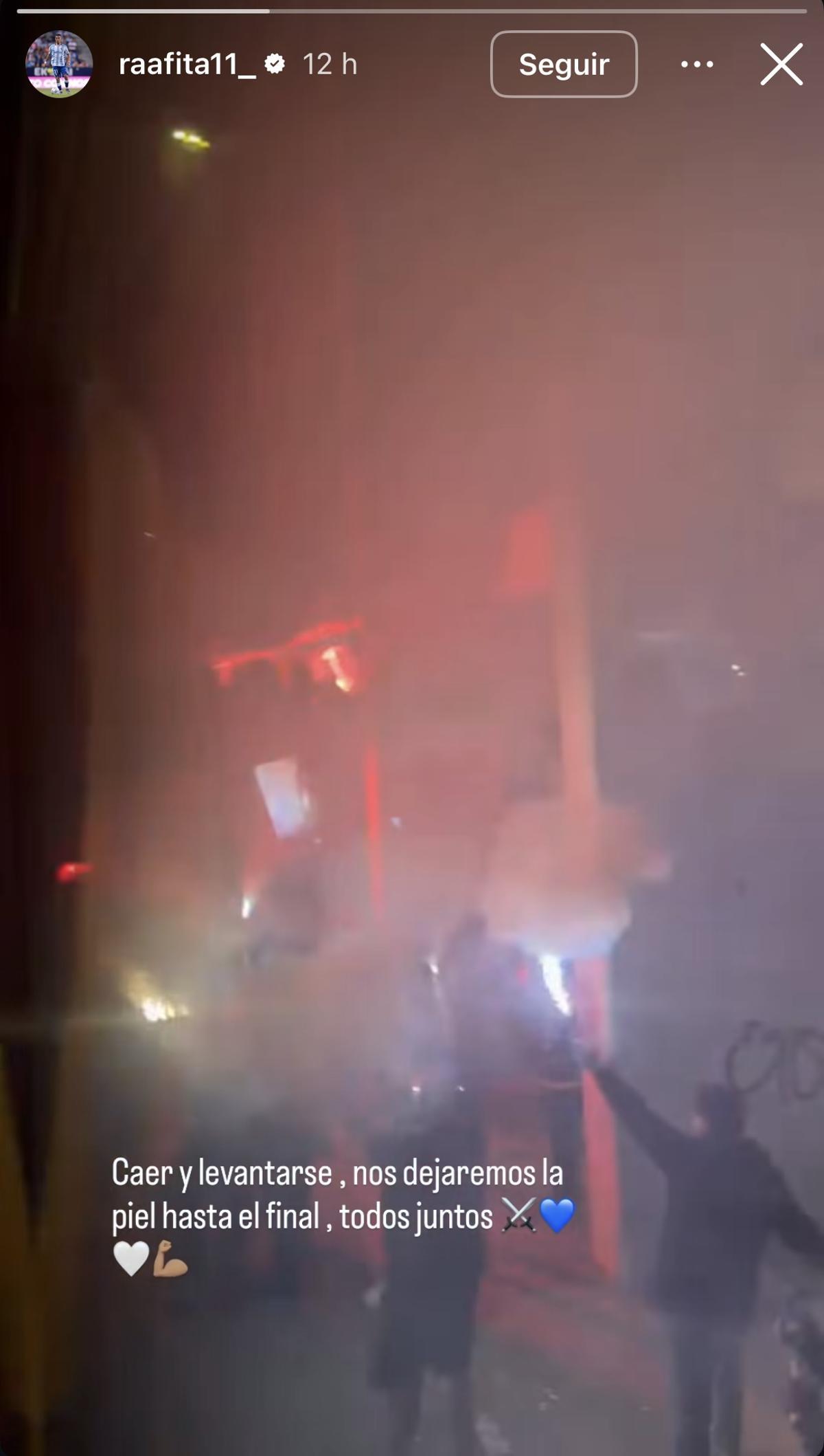Rafita compartió un video del recibimiento del Frente Bokeron en sus redes sociales.