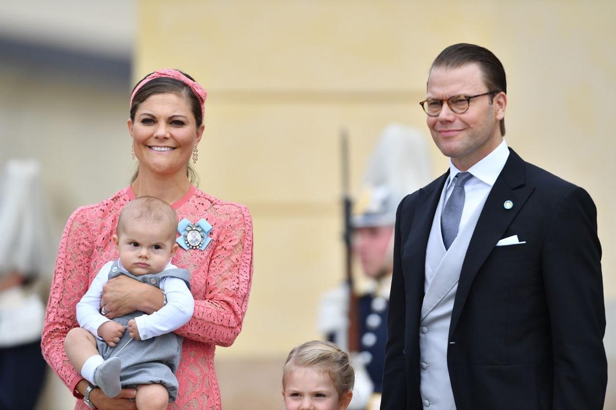 Victoria de Suecia y Daniel Westling en el bautizo de Alexander de Suecia