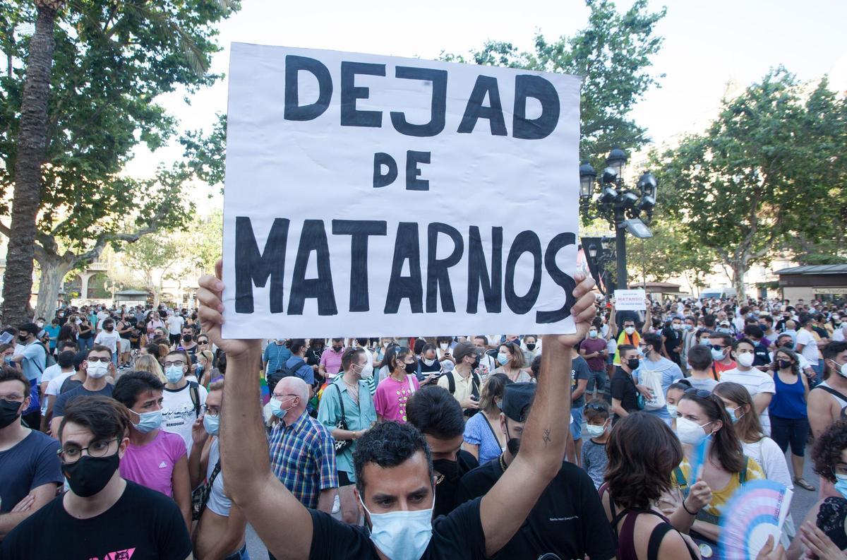 Valencia. Manifestación contra el asesinato homófobo de Samuel