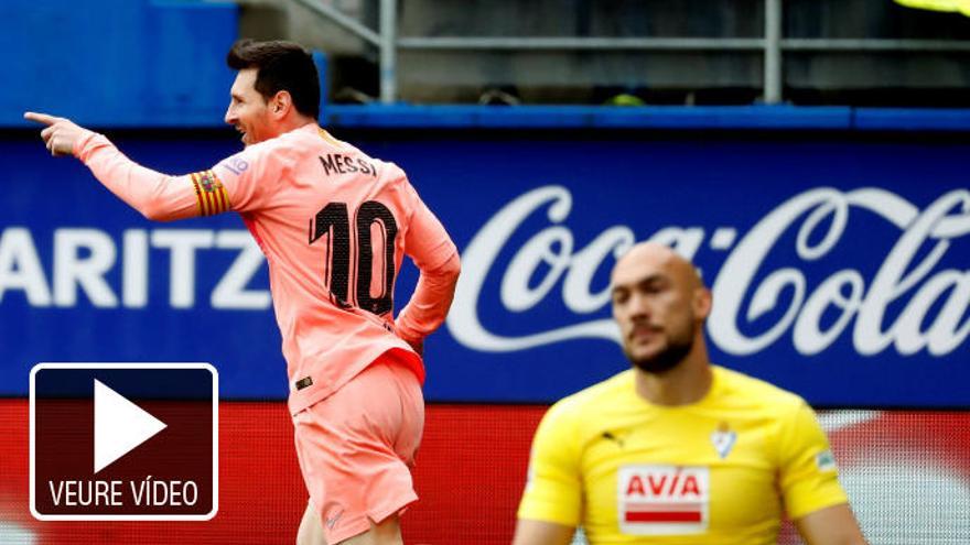 L&#039;Eibar xoca amb Messi