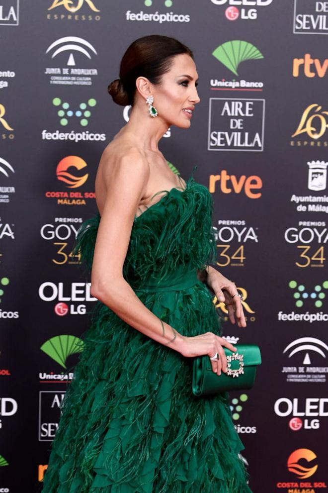 El moño bajo con efecto 'wet' de Nieves Álvarez en los Premios Goya 2020
