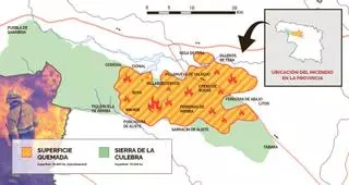 Las cifras del desastre en La Culebra: 30.800 hectáreas quemadas en estos 24 pueblos