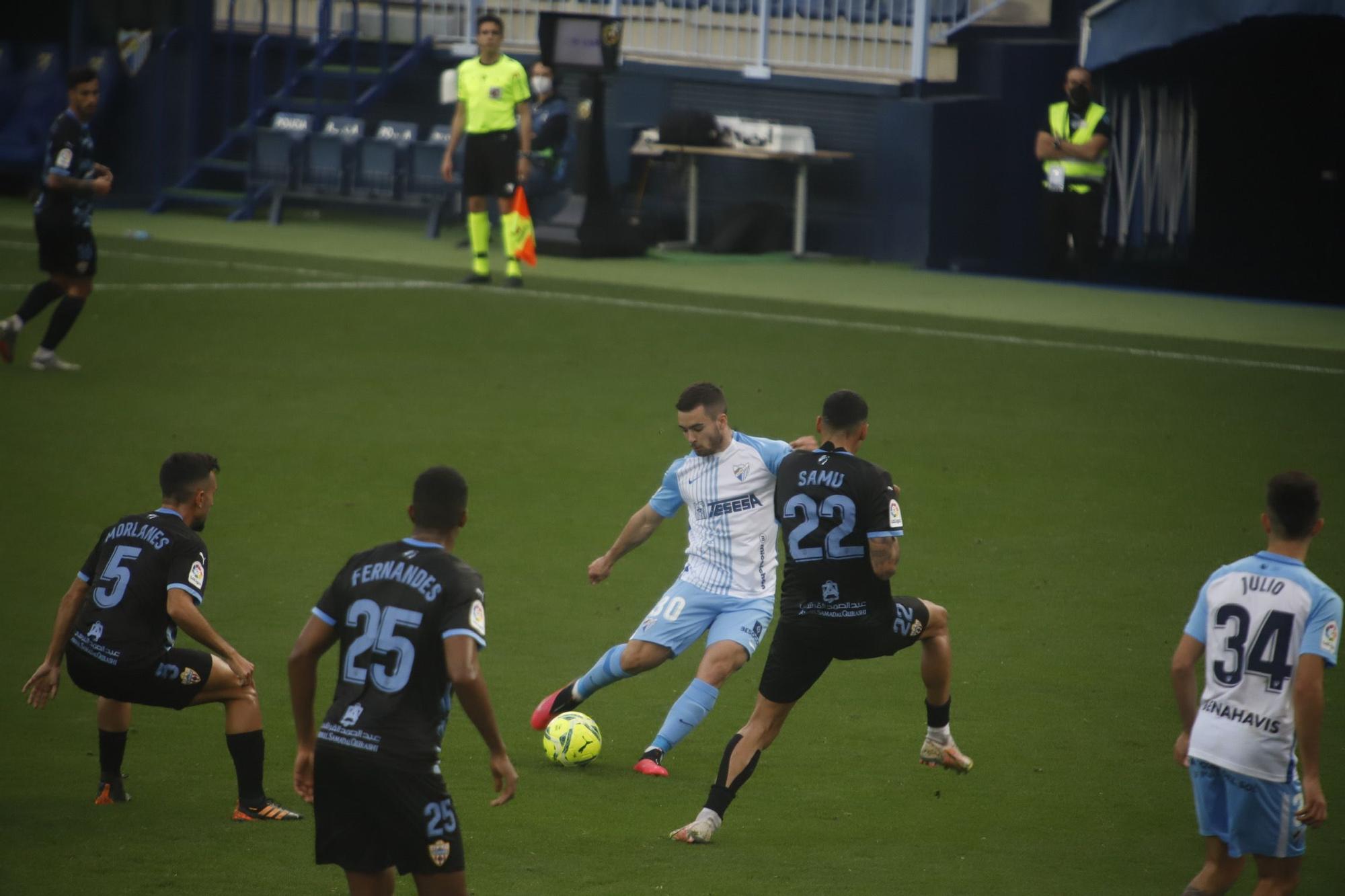 Partido de la Liga Smartbank entre el Málaga CF y el Almería