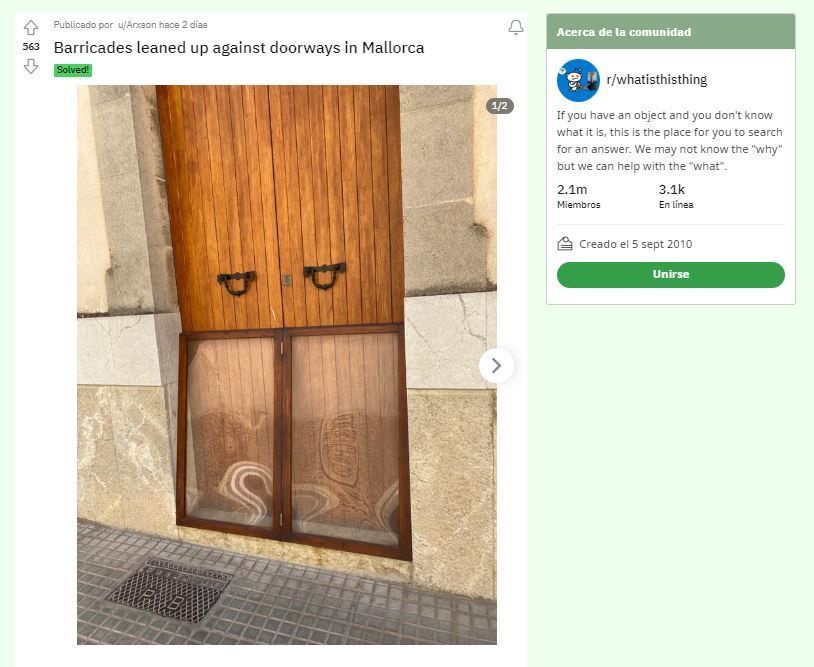 Debate en Reddit sobre el uso de barreras en las puertas de Mallorca para evitar inundaciones en casa