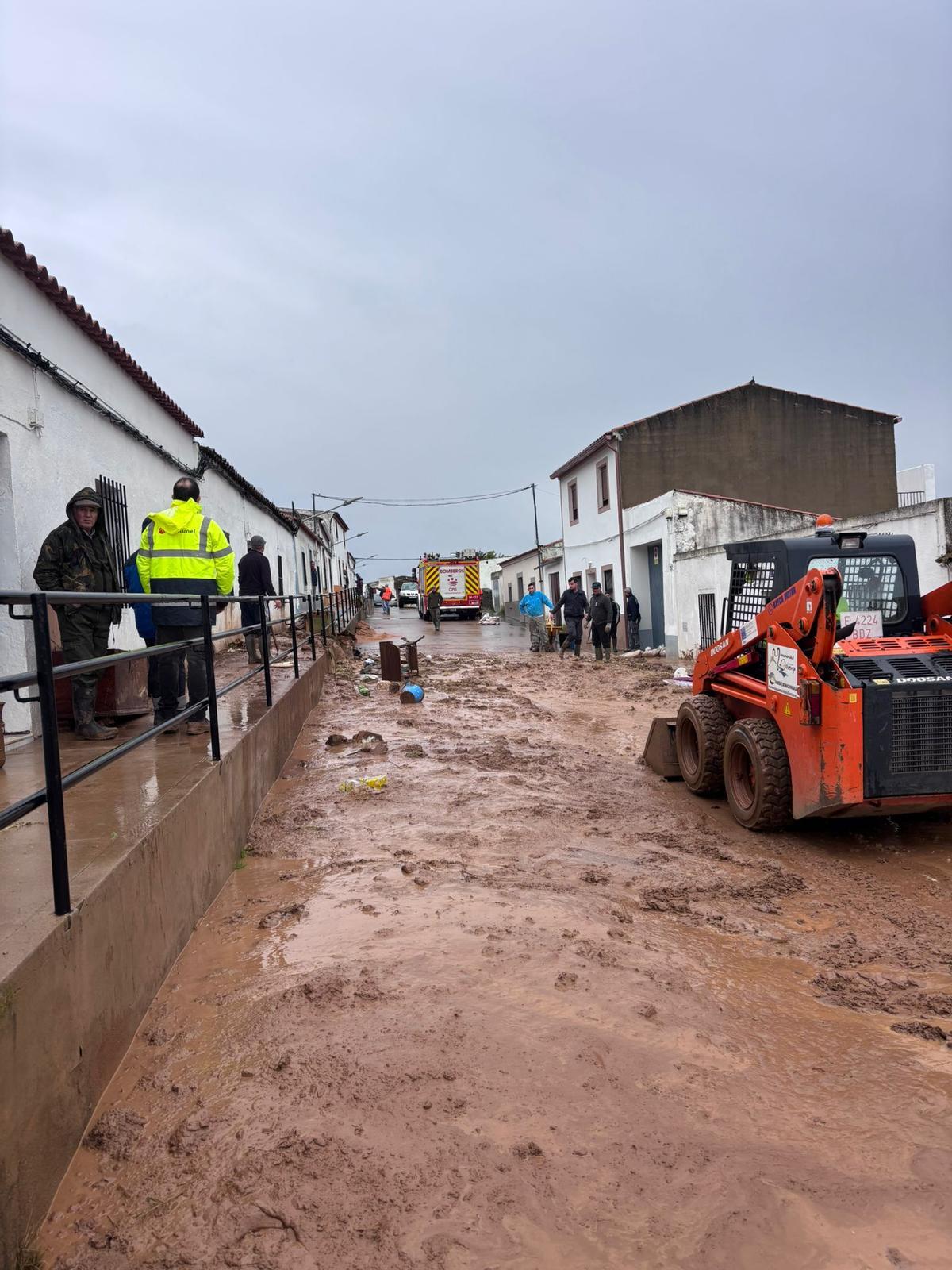 El estado de la calle Cruz Blanca esta mañana.